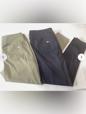2 Pair Women’s Performance workwear Leggings with Pockets - Black / Olive